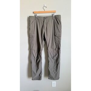 Kuhl Renegade Stealth Convertible Pants Khaki Mens 40x34 Hiking Cargo Zip Off